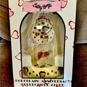 Old new Betty Boop porcelain anniversary clock